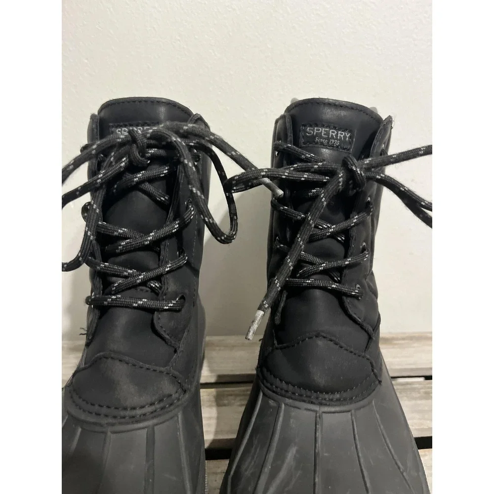 Sperry‎ Harbor Boot Boots Mens Size 5 Black Duck Winter Snow Waterproof